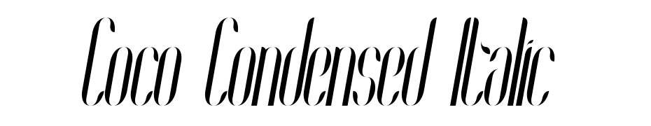 Coco Condensed Italic Yazı tipi ücretsiz indir